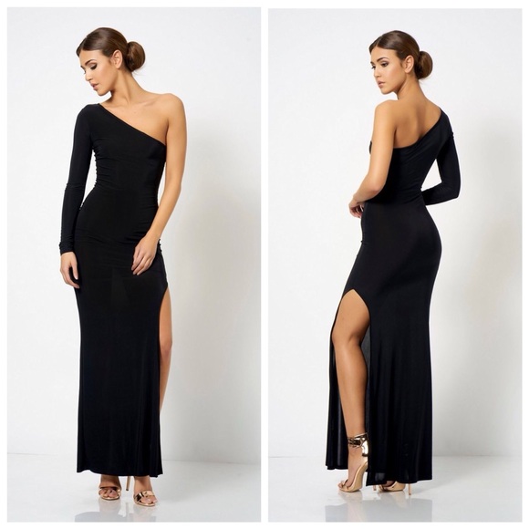 topshop one sleeve maxi dress